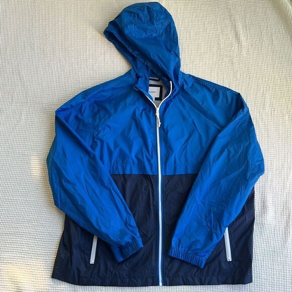 Old Navy Men's Packable Hooded Windbreaker Blue Lightweight Jacket Size XXL - Picture 9 of 9